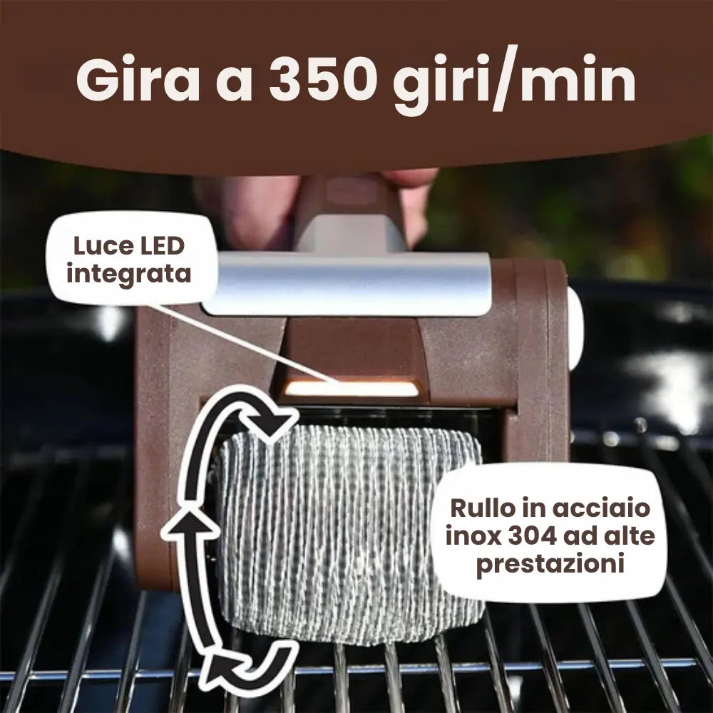 GrillPro™ | Pulitore Elettrico Senza Setole per Barbecue
