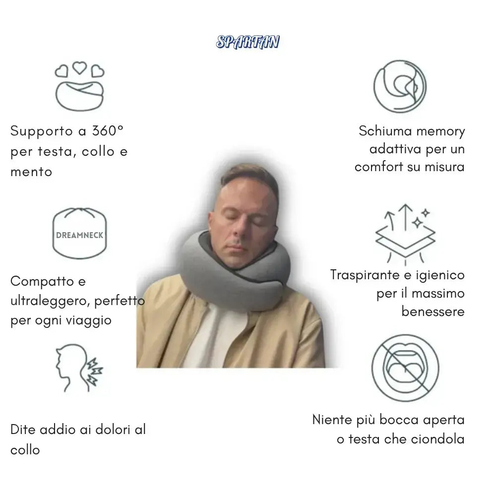 DreamNeck™ | Il Cuscino da Viaggio con Supporto 360°