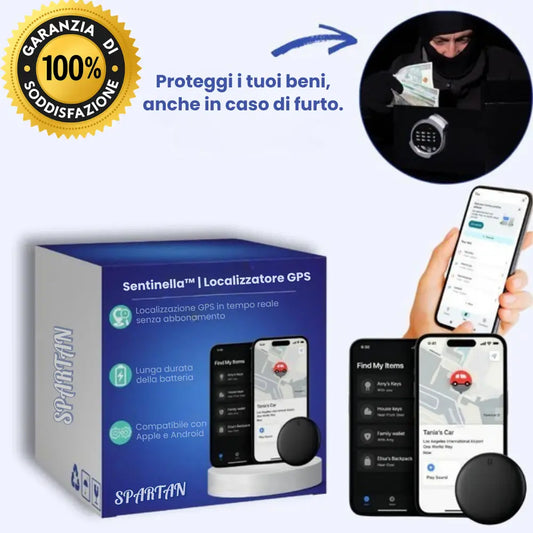 Sentinella™ | Localizzatore GPS Senza Abbonamento per Auto, Borse e Persone