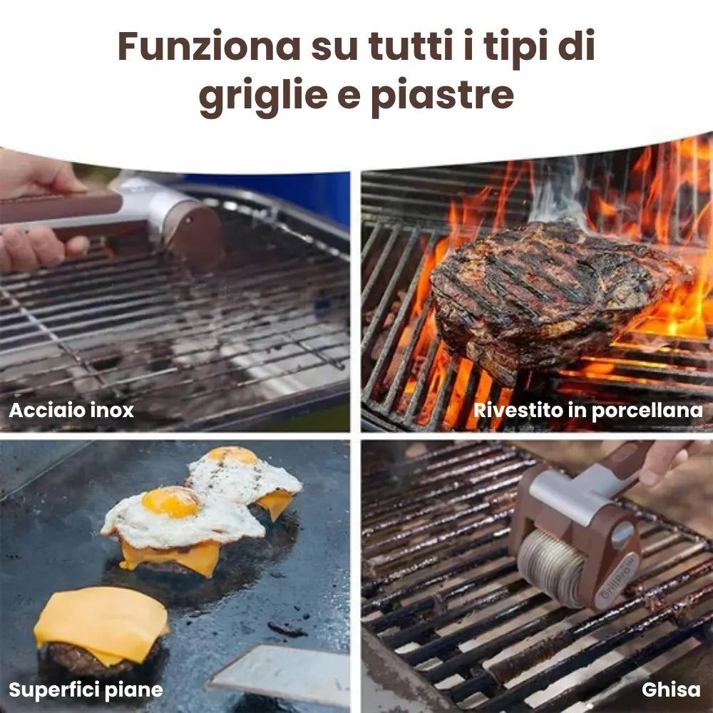 GrillPro™ | Pulitore Elettrico Senza Setole per Barbecue