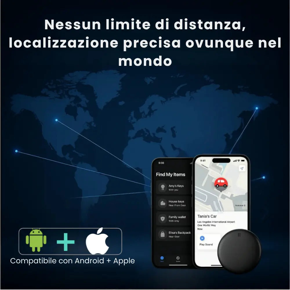 Sentinella™ | Localizzatore GPS Senza Abbonamento per Auto, Borse e Persone