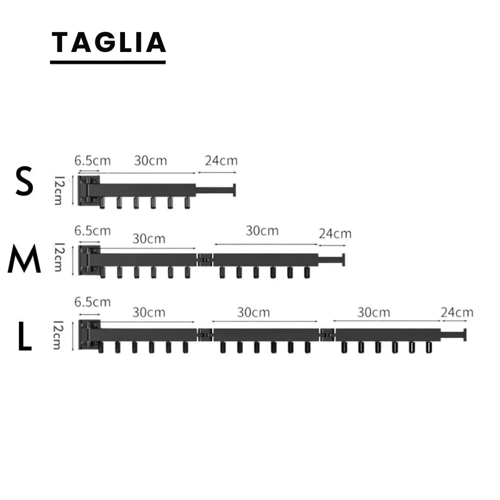 AeroDry™ | Stendibiancheria da Parete Estensibile & Senza Trapano
