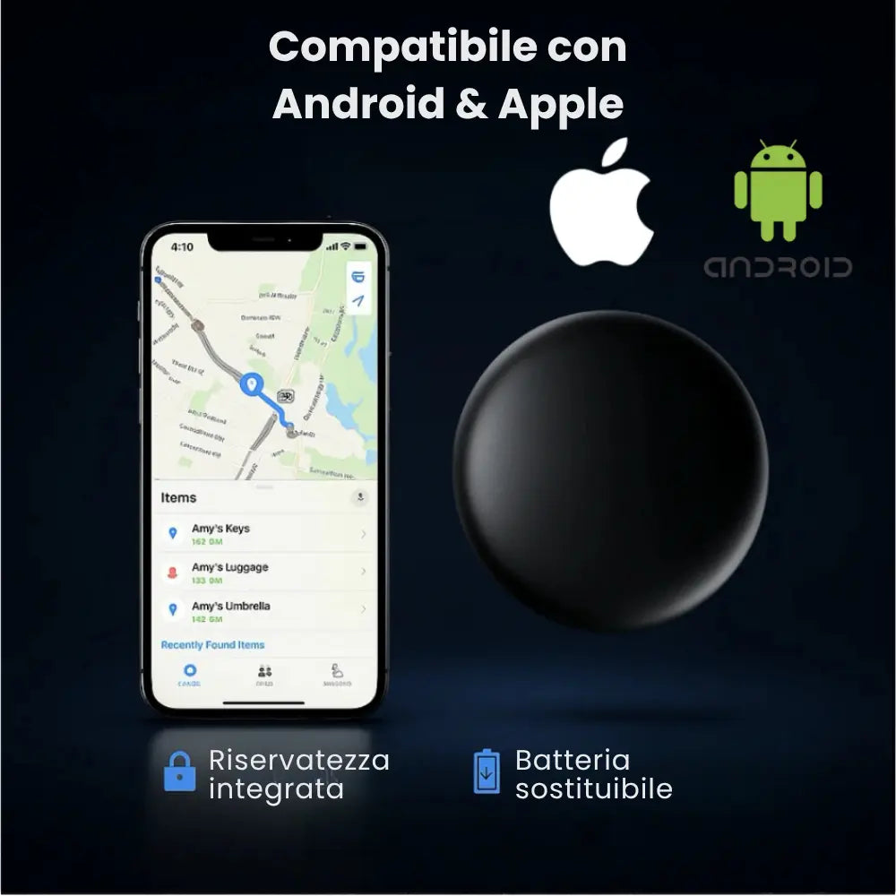 Sentinella™ | Localizzatore GPS Senza Abbonamento per Auto, Borse e Persone