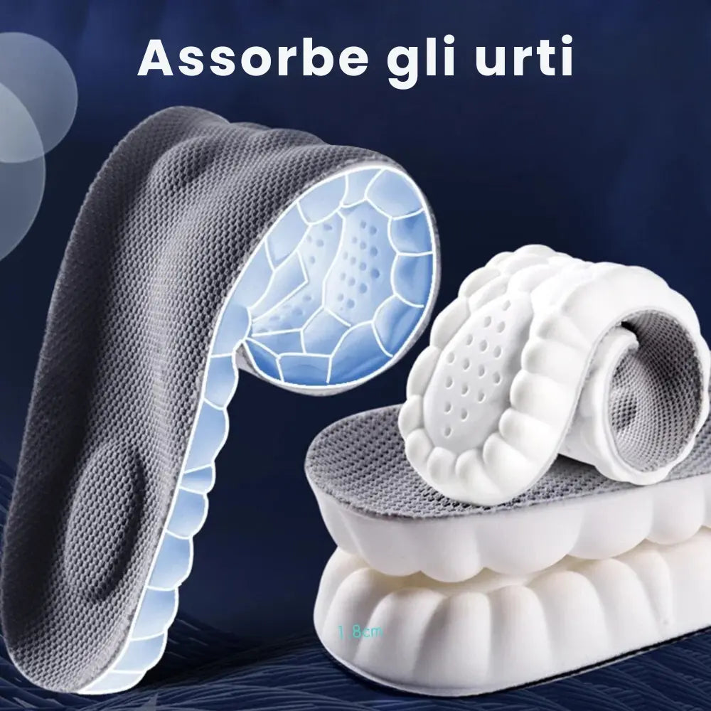 Equilibria™ | Solette Ortopediche 4D per Comfort e Sostegno Avanzato
